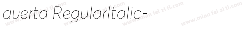 averta RegularItalic字体转换